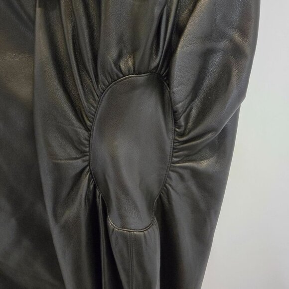 Sachin & Babi Holiday Party Diana Black Faux Leather Sleeveless Dress Size 14 - Picture 12 of 16